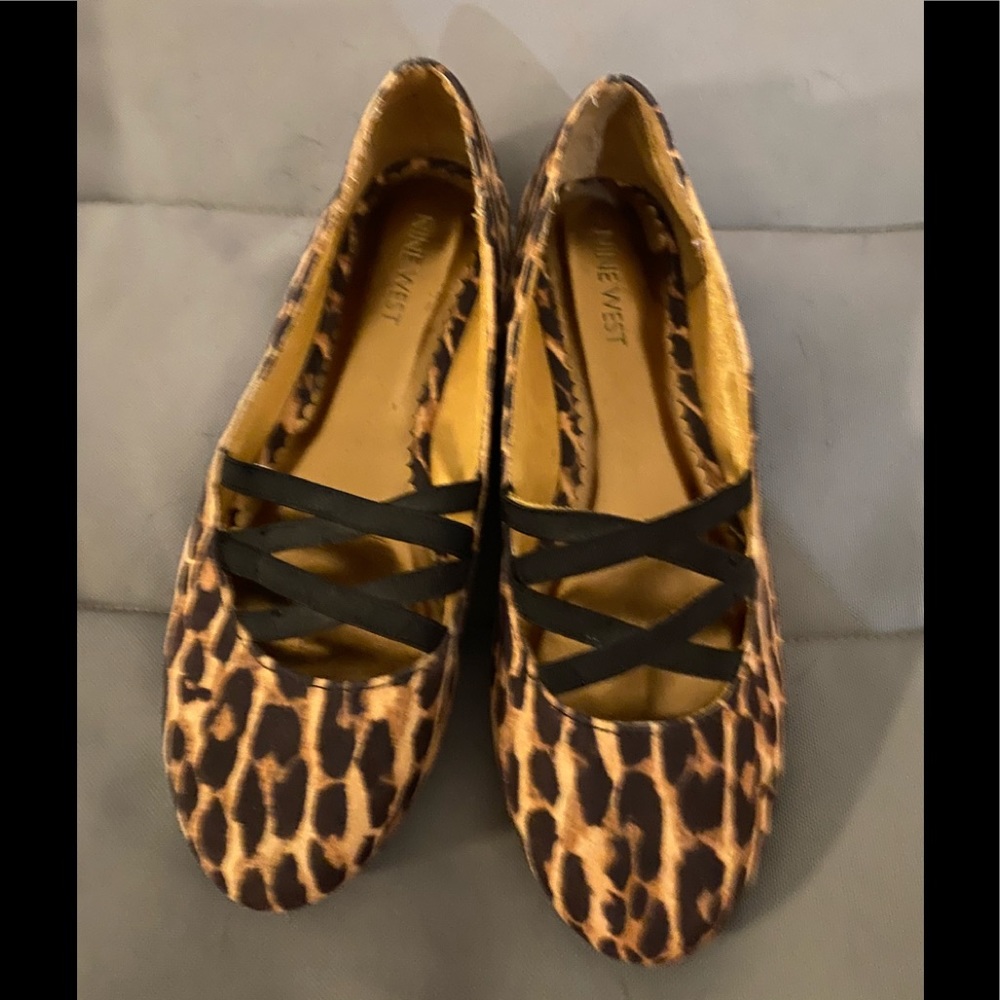 Nine West Ginger Cheetah Ballet Flats Sz 3.5